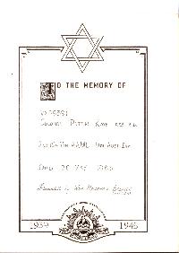 Book of Remembrance for Kaye OBE ED