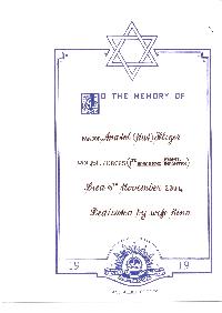Book of Remembrance for Kliger
