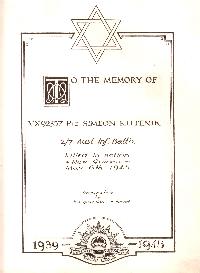 Book of Remembrance for Klitenik