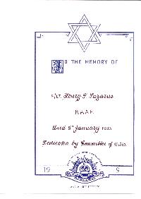Book of Remembrance for Lazarus
