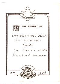 Book of Remembrance for Lazarus
