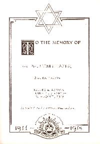 Book of Remembrance for Lazer