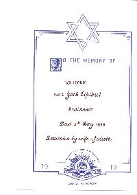 Book of Remembrance for Lipshut