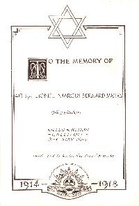 Book of Remembrance for Marks