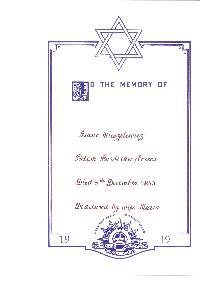 Book of Remembrance for Mieszelewicz
