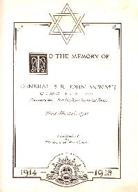Book of Remembrance for Monash GCMG KCB VD