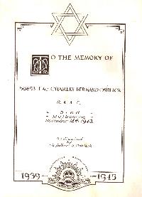 Book of Remembrance for Oshlack