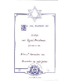 Book of Remembrance for Pearlman