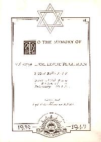 Book of Remembrance for Pearlman