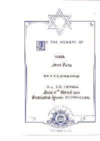 Book of Remembrance for Pura née Orbuck