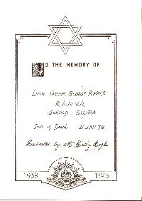 Book of Remembrance for Rapke AO
