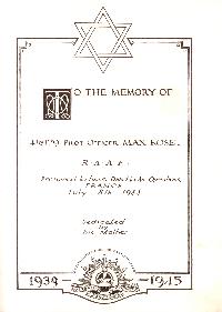 Book of Remembrance for Rose