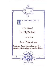 Book of Remembrance for Rosenberg (Rose) n&eacute;e Smith