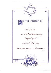 Book of Remembrance for Rosenberg