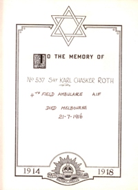 Book of Remembrance for Roth
