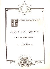 Book of Remembrance for Schwartz