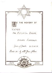 Book of Remembrance for Sherr