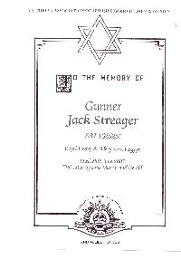 Book of Remembrance for Streager