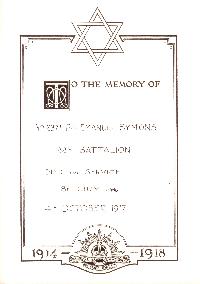 Book of Remembrance for Symons