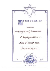 Book of Remembrance for Vollweiler