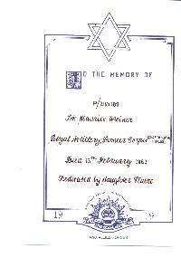 Book of Remembrance for Weiner