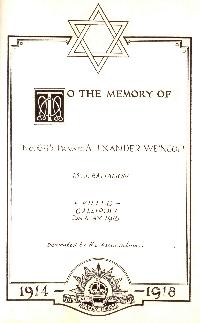 Book of Remembrance for Weingott