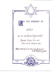 Book of Remembrance for Yescovitch