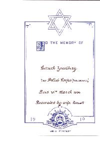 Book of Remembrance for Zandberg